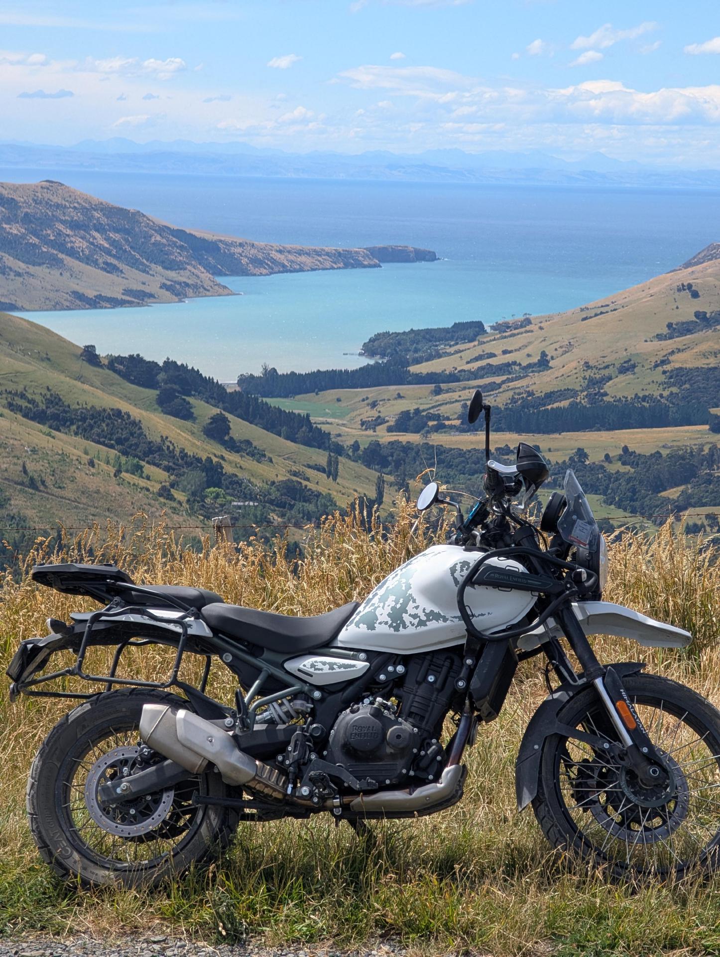 Blick auf den Vulkankrater von Akaroa