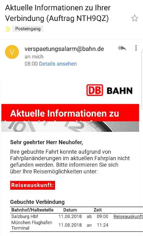 Die nächste Zugfahrt nach München